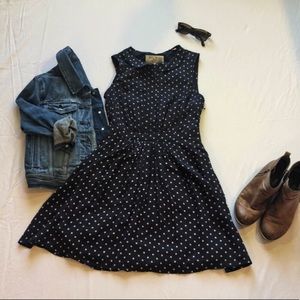 Jack Wills Navy Printed Dress